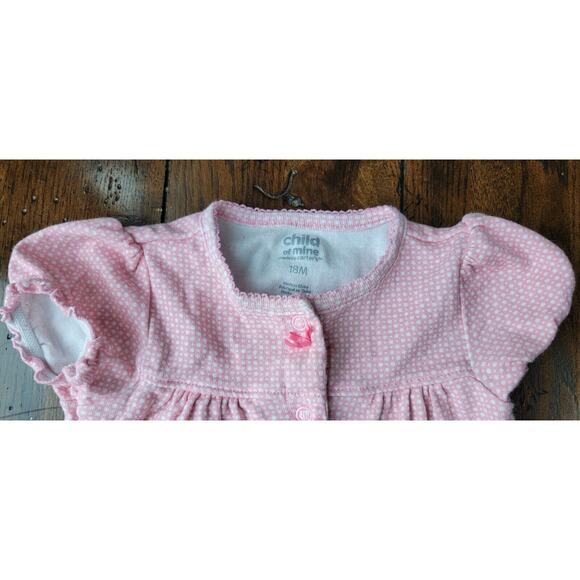 Carters Pink Snap Up With Elephant Size 18 Months - Picture 2 of 4